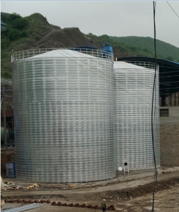 甘泉粮食钢板仓的安装全过程不用热焊接